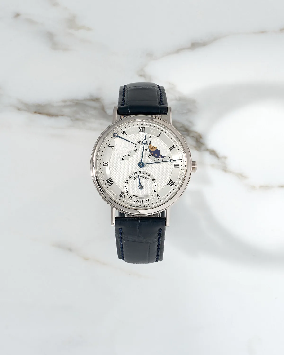 Breguet Classique Moon Phase Power Reserve White Gold 3130