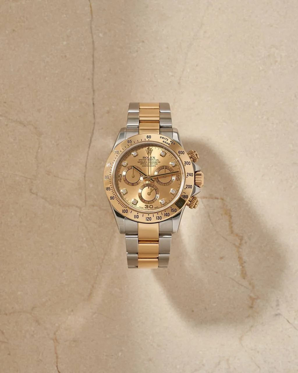 Rolex Cosmograph Daytona 40mm Champagne Diamond Dial 116523 M Series