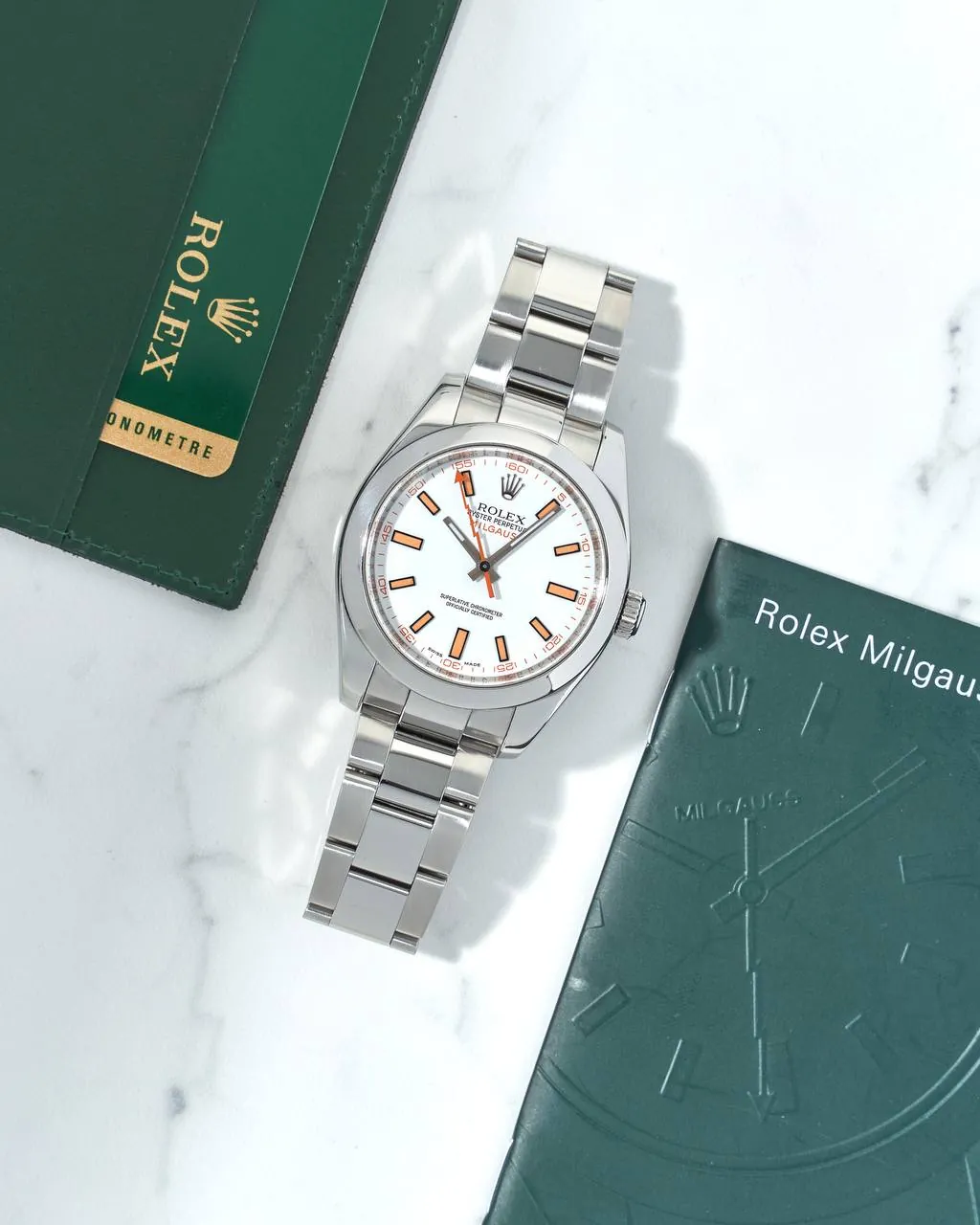 Rolex Milgauss White Dial 40mm 116400 – 4