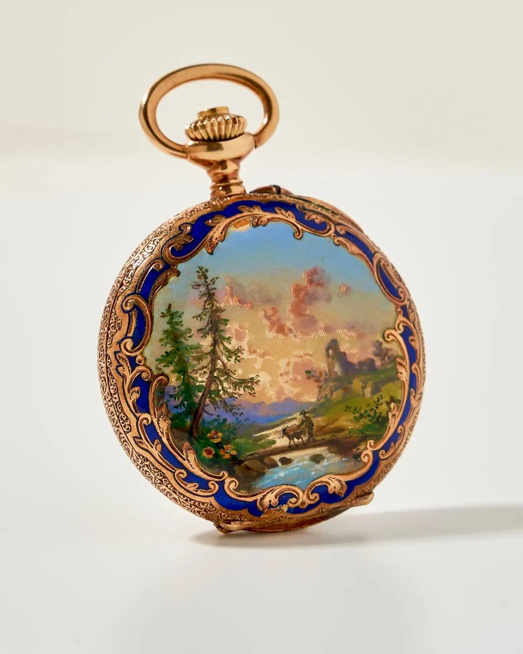 Adrien Gindrat Gold and Enamel Pocket Watch – 5