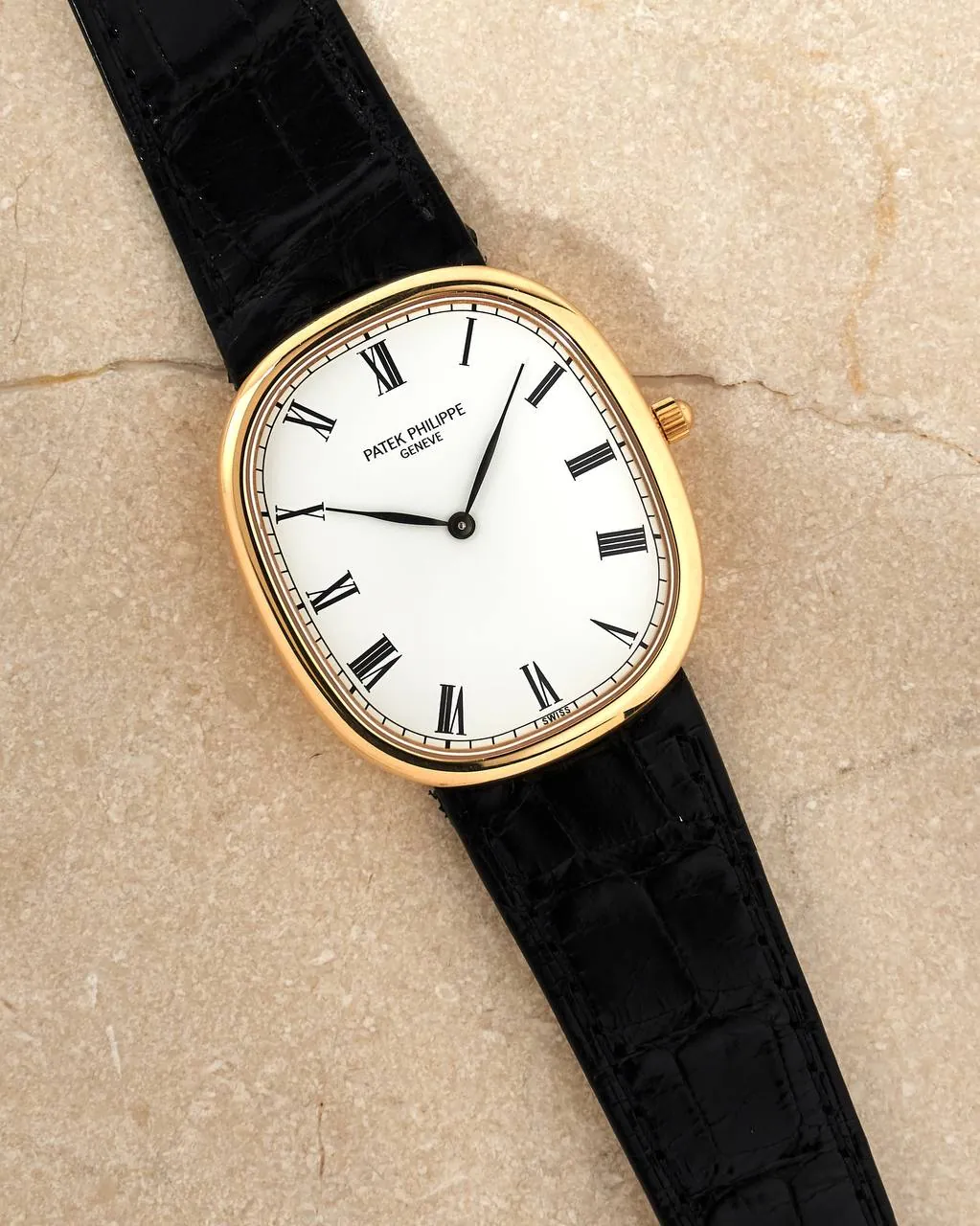 Patek Philippe Golden Ellipse White Romain Dial 3738 – 10