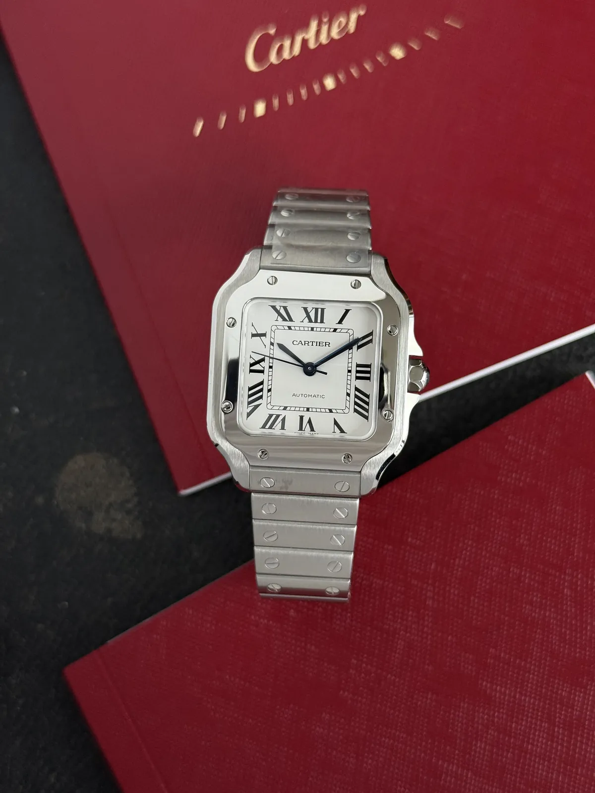 Cartier Santos De Cartier Medium Size 4075 NEW