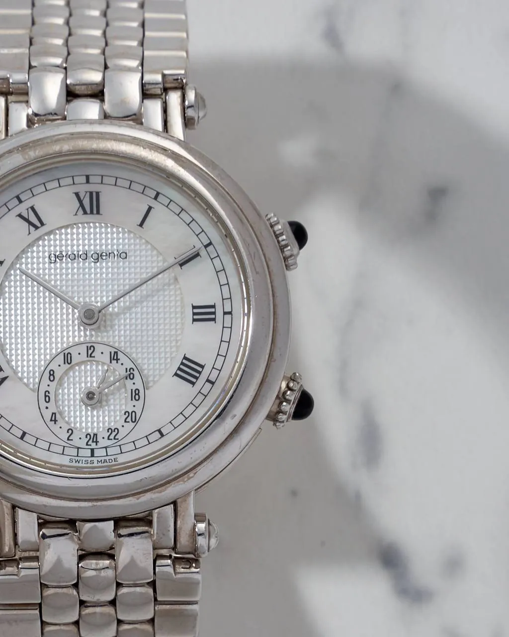 Gerald Genta Gefica Dual Time White Gold MoP – 2
