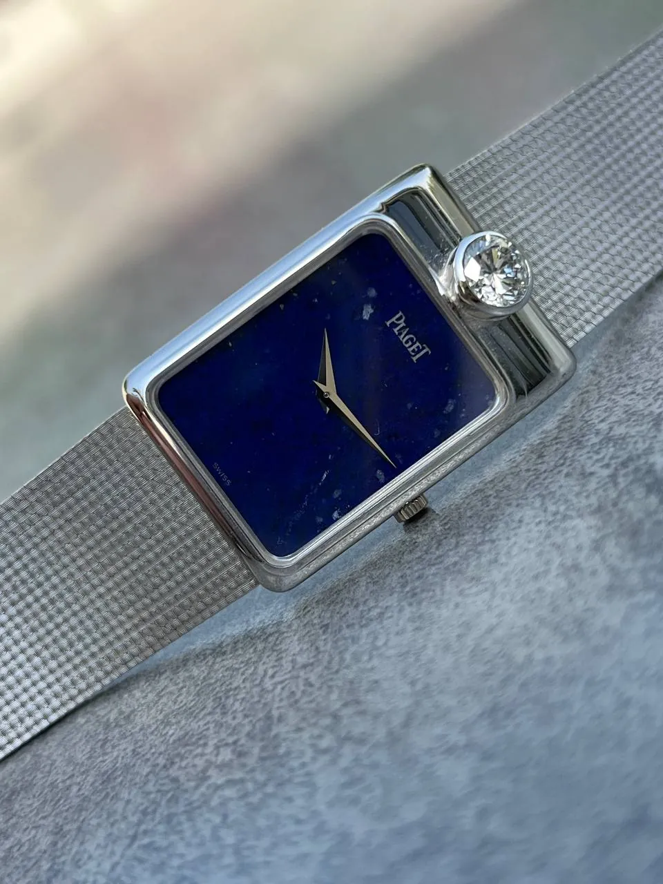 Piaget Rectangular Lapis Lazuli Dial White Gold Diamond LE 92970 – 5