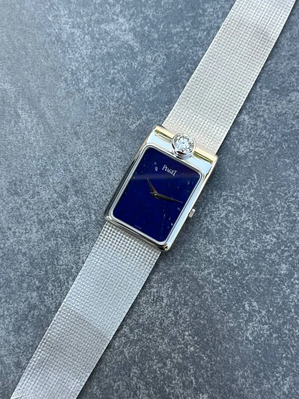 Piaget Rectangular Lapis Lazuli Dial White Gold Diamond LE 92970 – 11