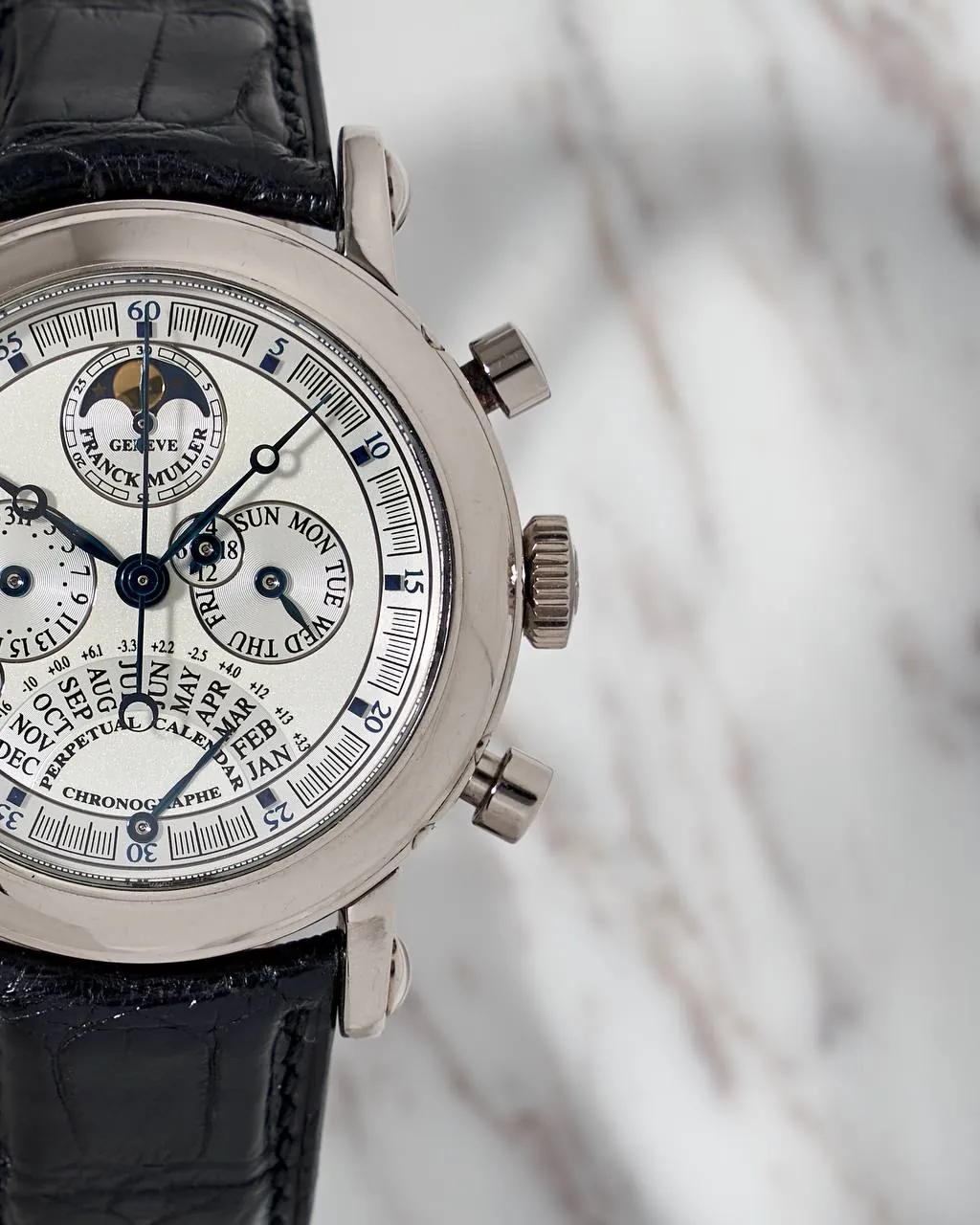 Franck Muller Perpetual Calendar Retrograde Moonphase Chronograph White Gold – 11