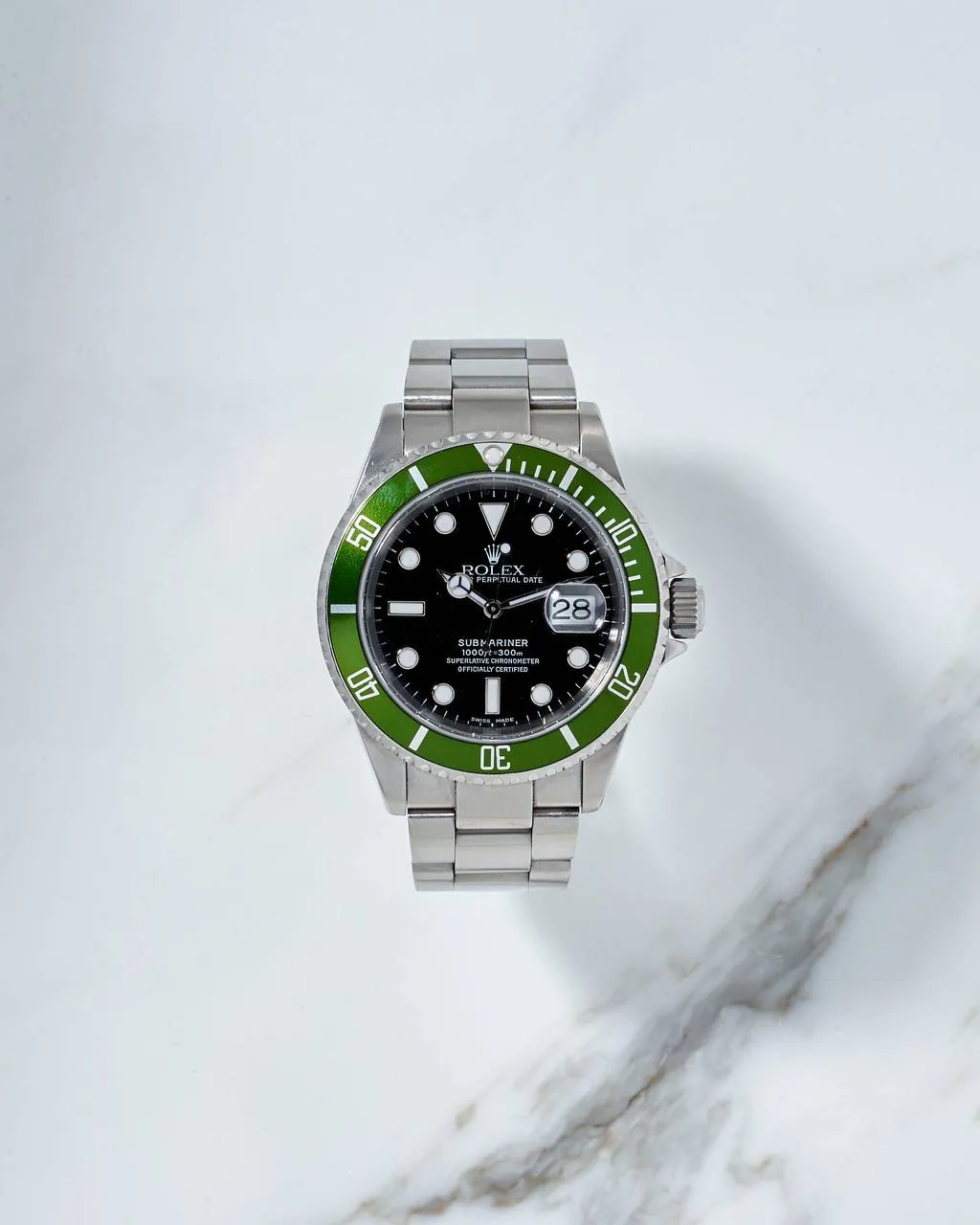 Rolex Submariner Kermit Date 40mm Y Series 16610LV Fat Four MK 2
