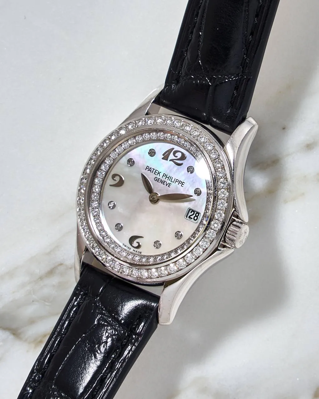 Patek Philippe Lady's Calatrava Diamond MoP Dial White Gold 4906 – 3