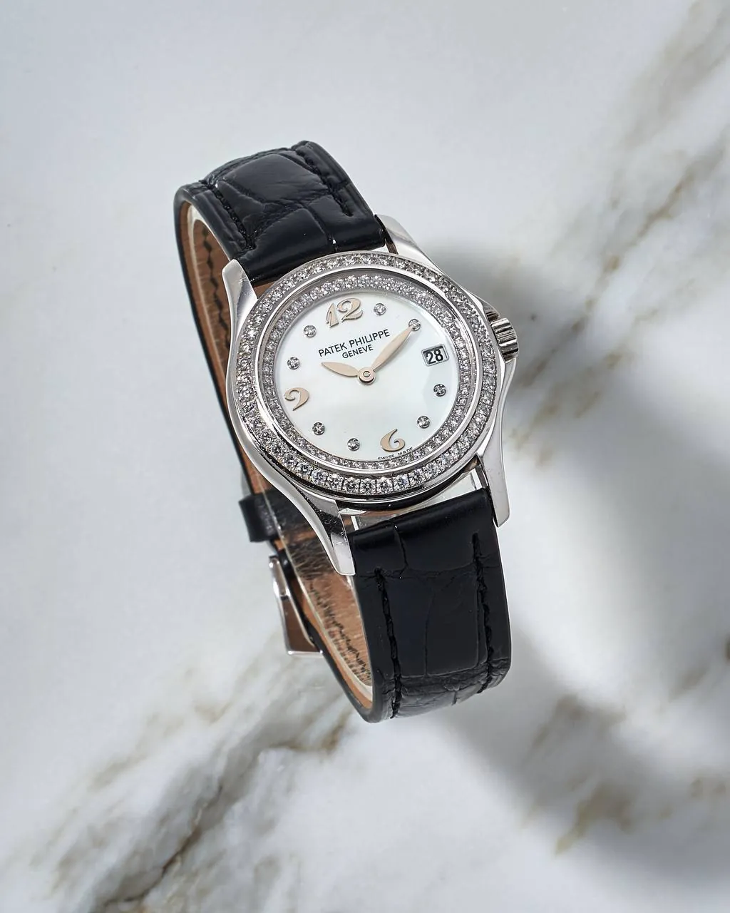 Patek Philippe Lady's Calatrava Diamond MoP Dial White Gold 4906 – 9