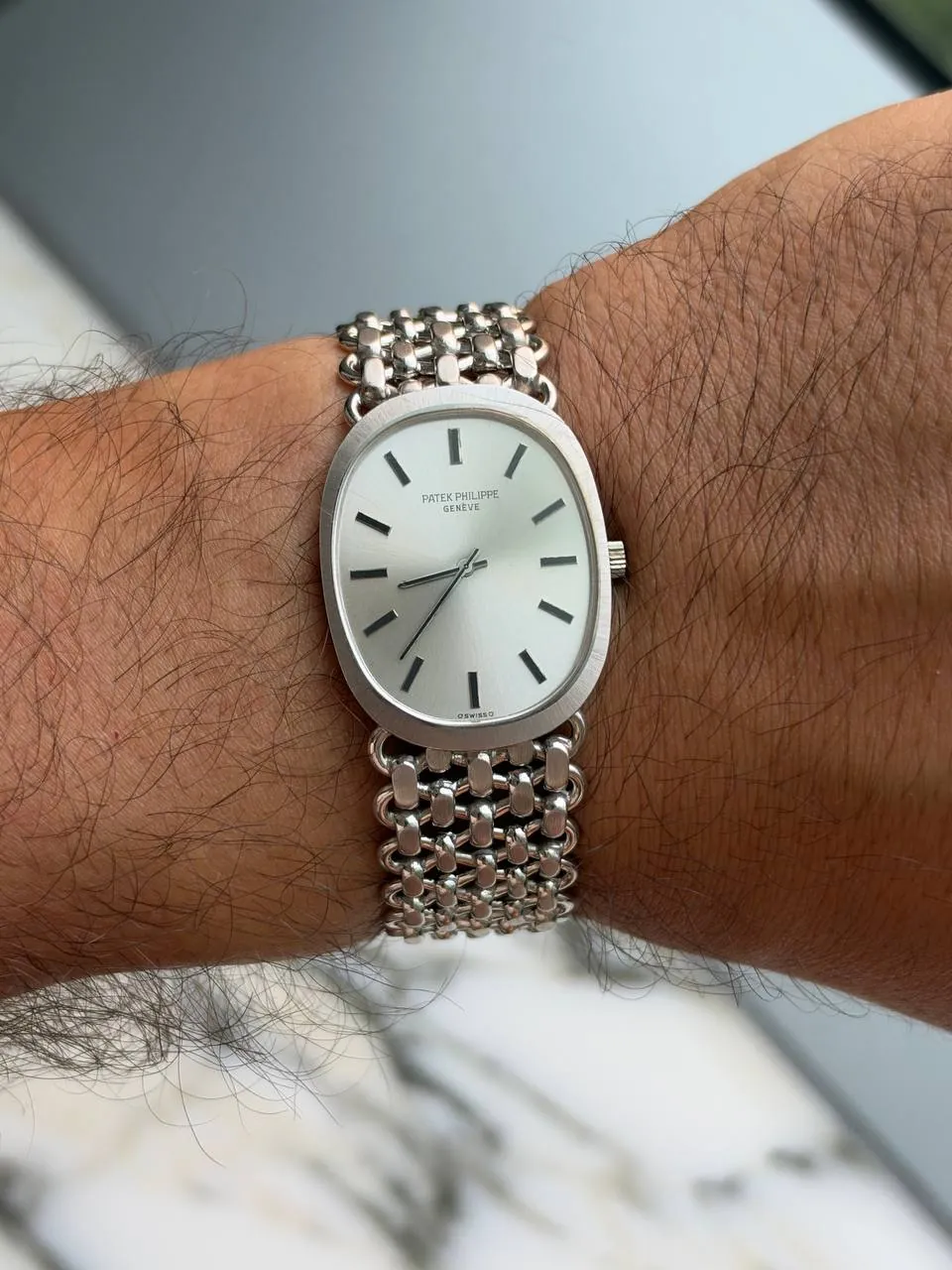 Patek Philippe Golden Ellipse Silver Dial White Gold 3577 – 3