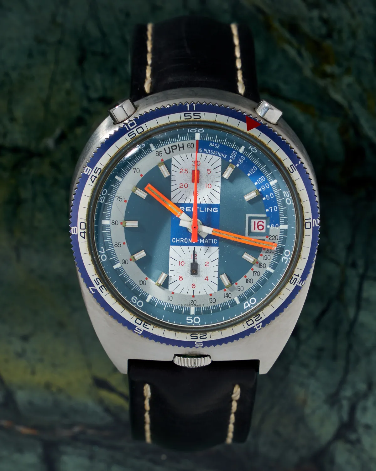 Breitling Chrono-Matic Bullhead Pupitre Blue Dial – 4