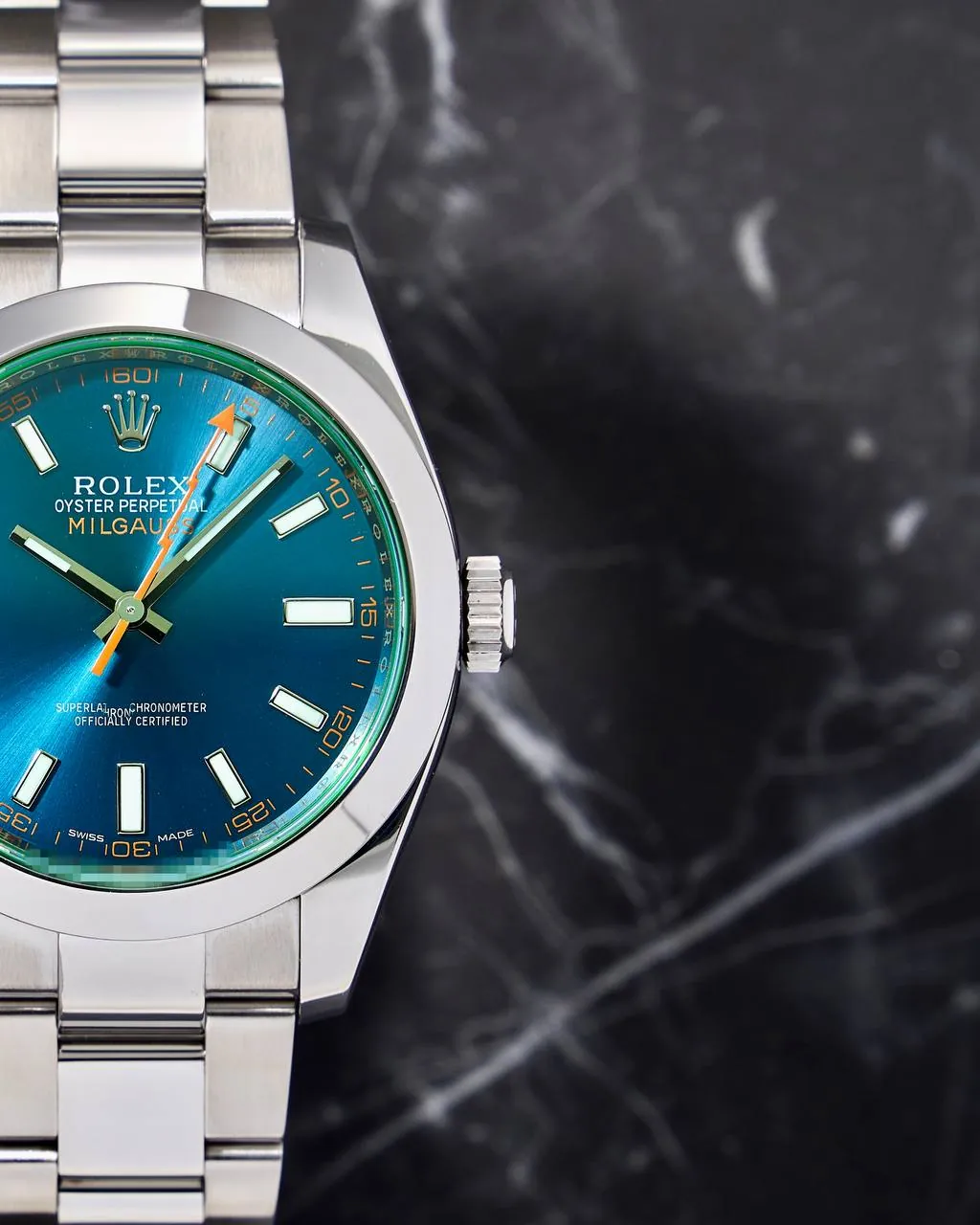 Rolex Milgauss Green Sapphire Blue Dial 116400GV – 2
