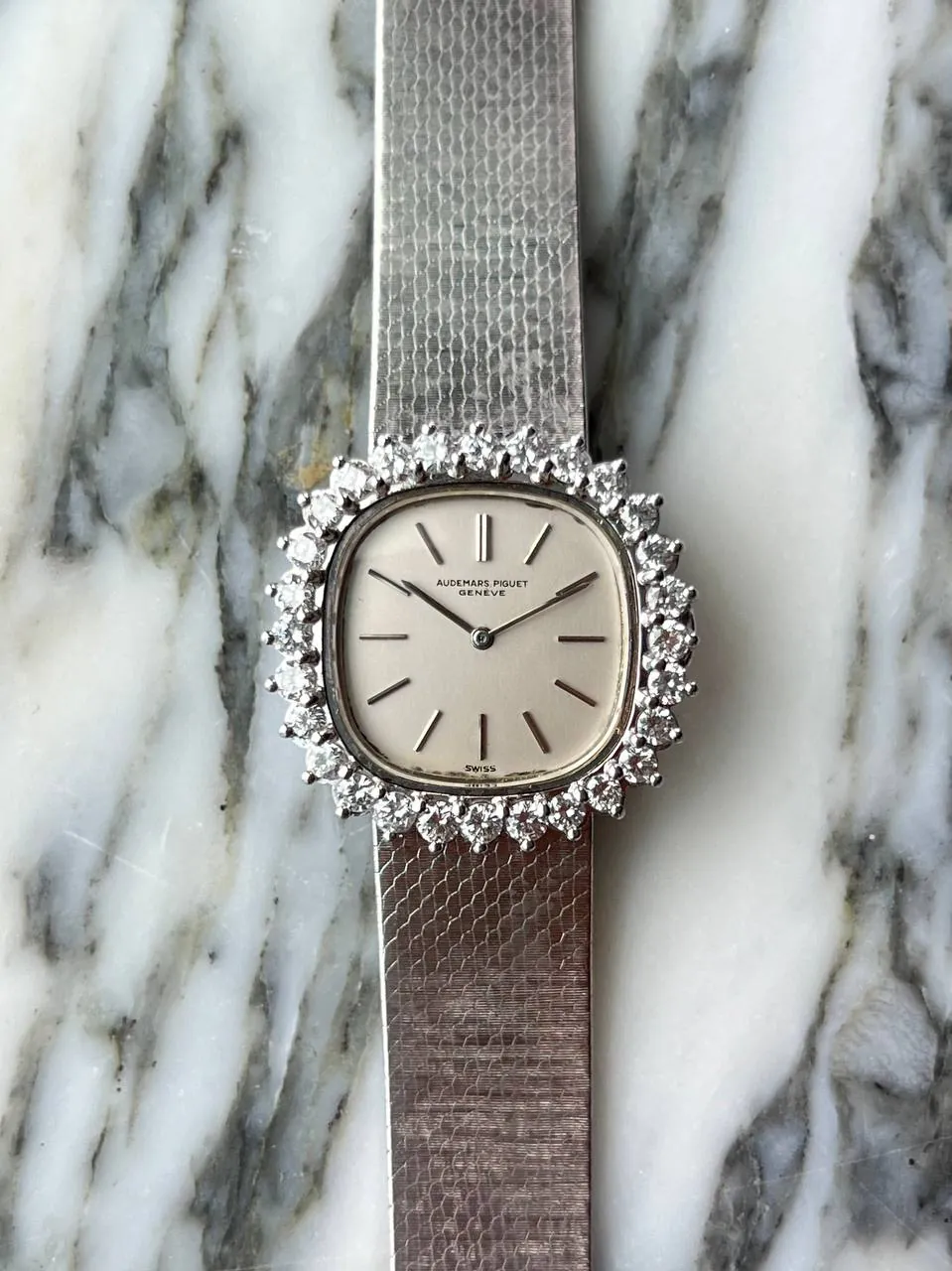 Audemars Piguet Vintage White Gold Diamond Bezel