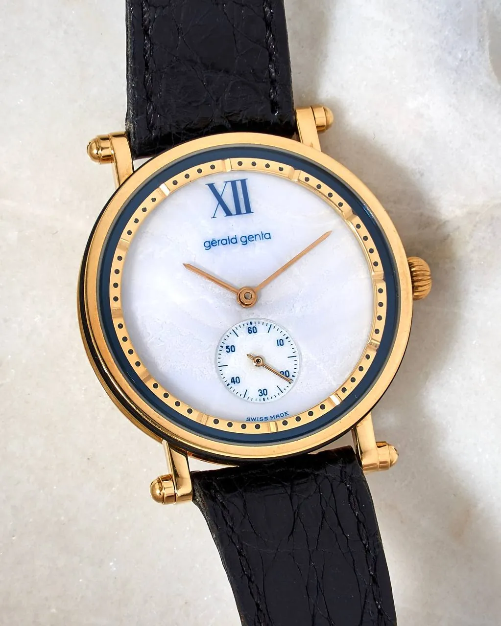Gérald Genta Gefica Yellow Gold White Onyx – 7