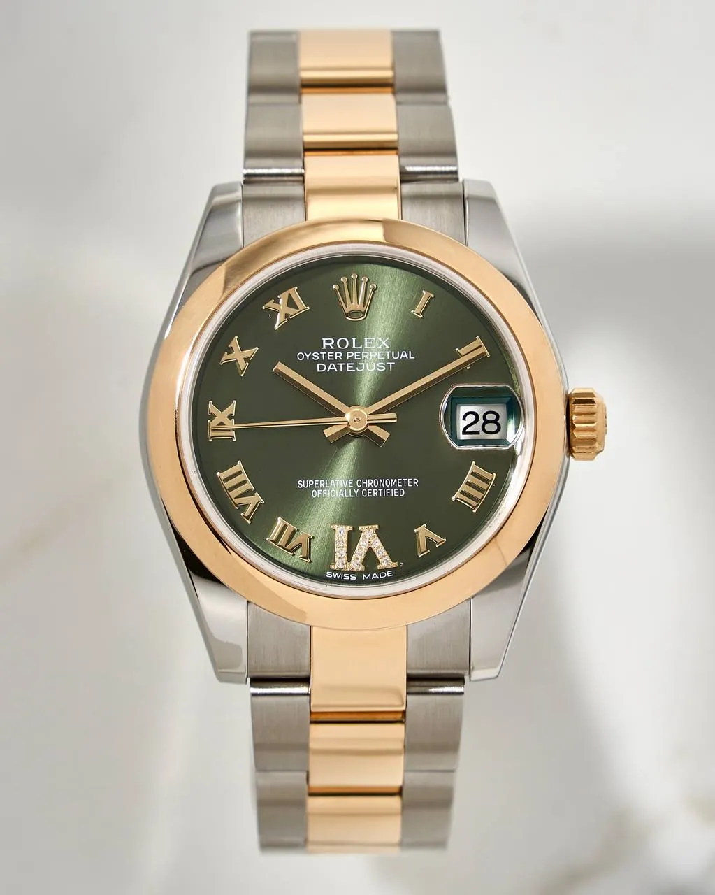 Rolex Datejust Olive Romain Dial 31mm 178243 – 12
