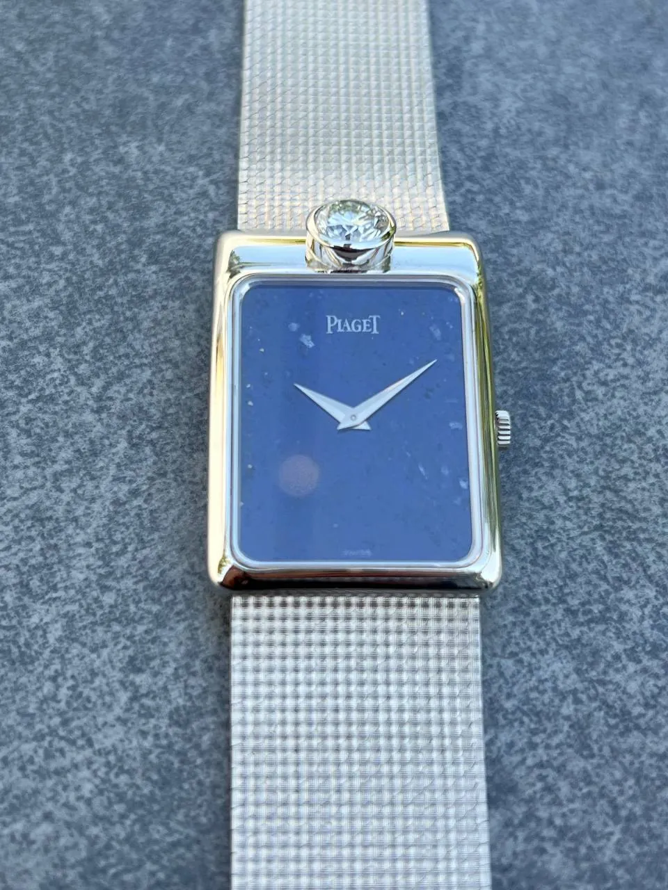 Piaget Rectangular Lapis Lazuli Dial White Gold Diamond LE 92970 – 8