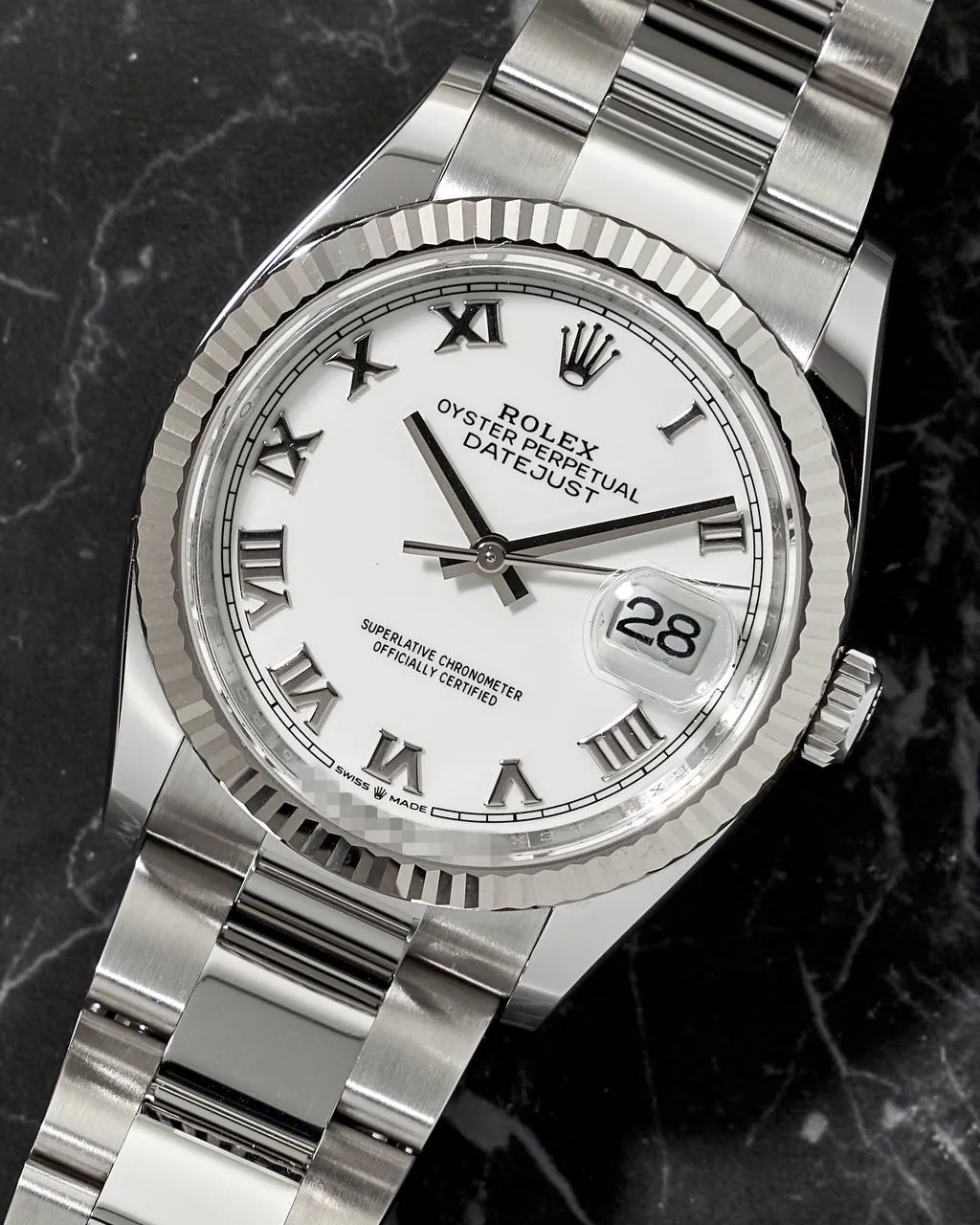 Rolex Datejust 36mm White Romain Dial 126234 – 11