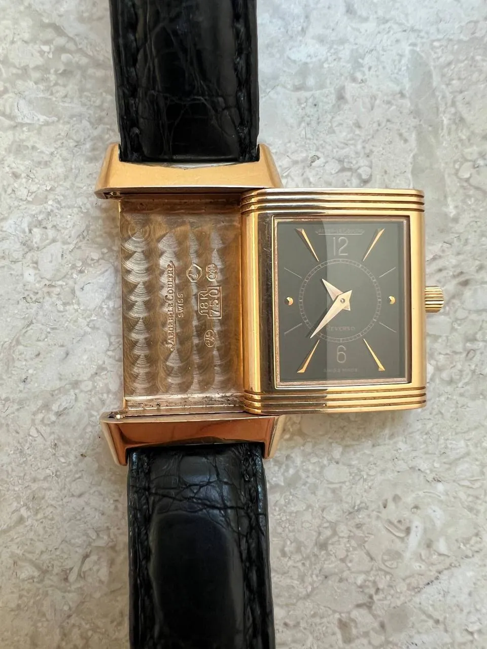 Jaeger-LeCoultre Reverso Ladies Rose Gold Black Dial – 2