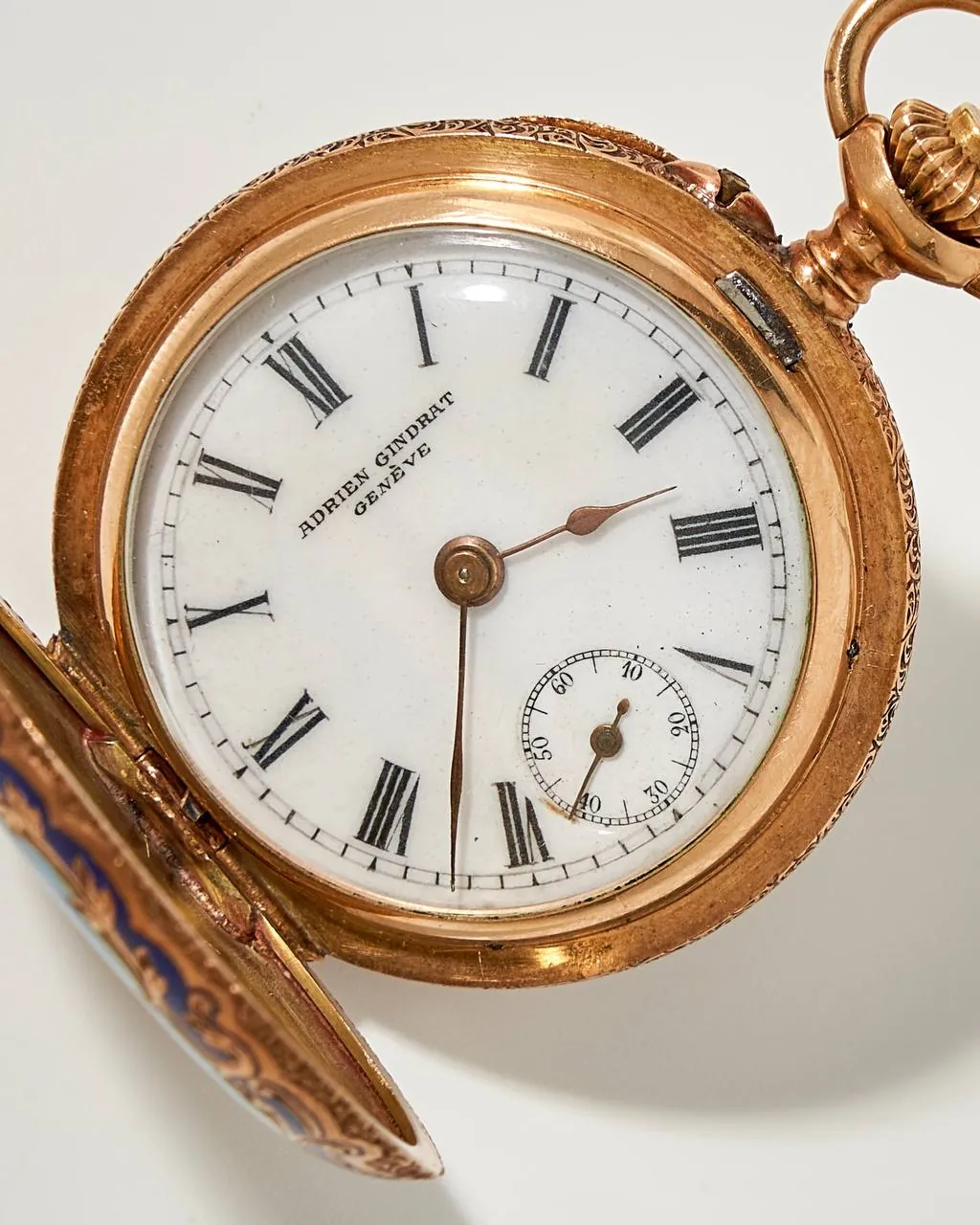 Adrien Gindrat Gold and Enamel Pocket Watch – 9