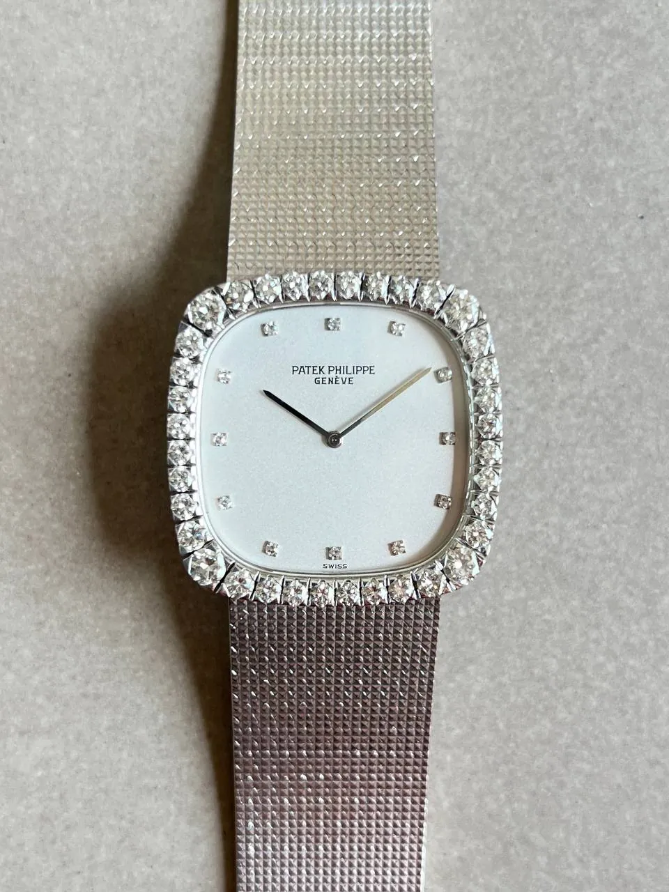 Patek Philippe Golden Ellipse Diamond Set White Gold 3616