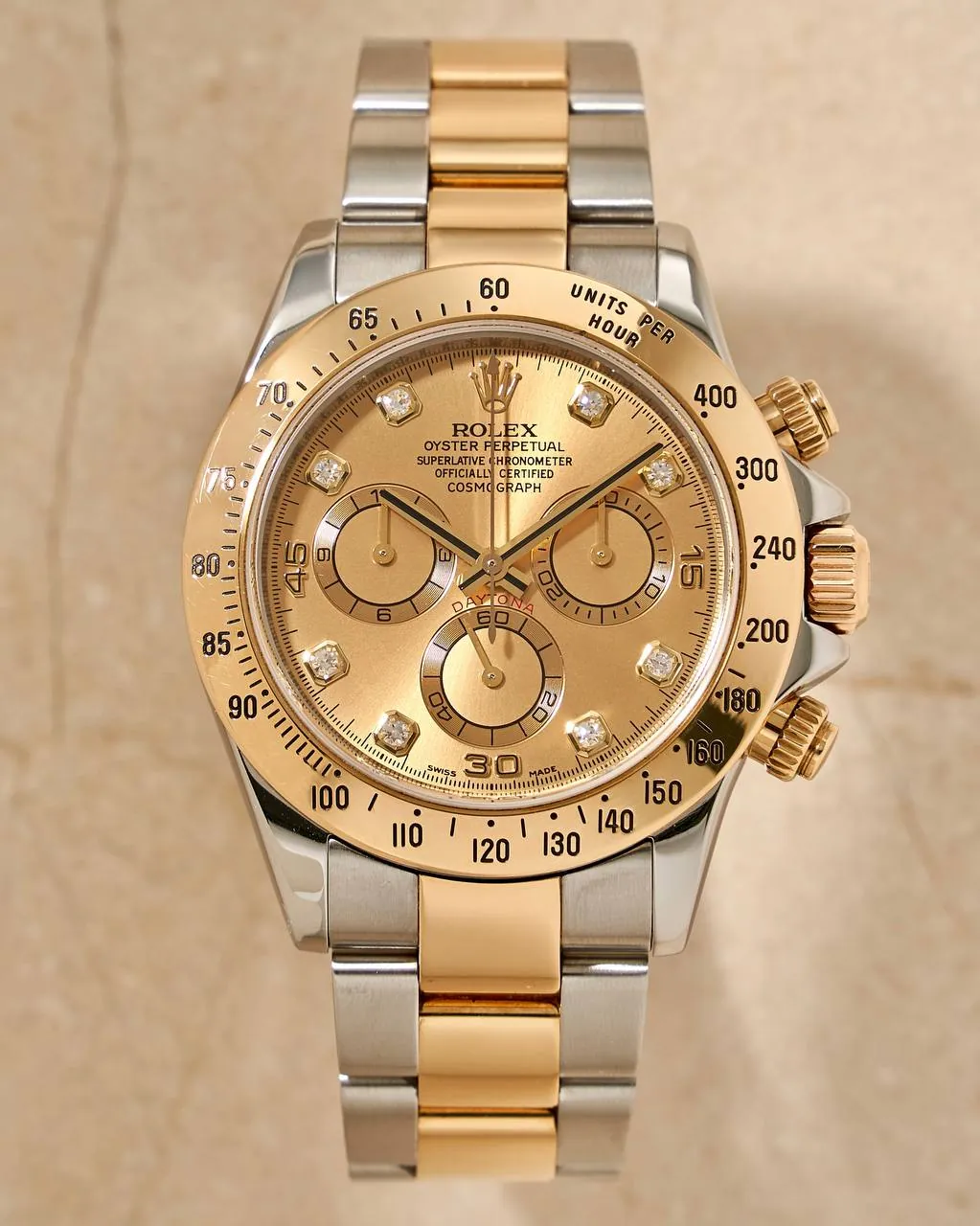 Rolex Cosmograph Daytona 40mm Champagne Diamond Dial 116523 M Series – 13