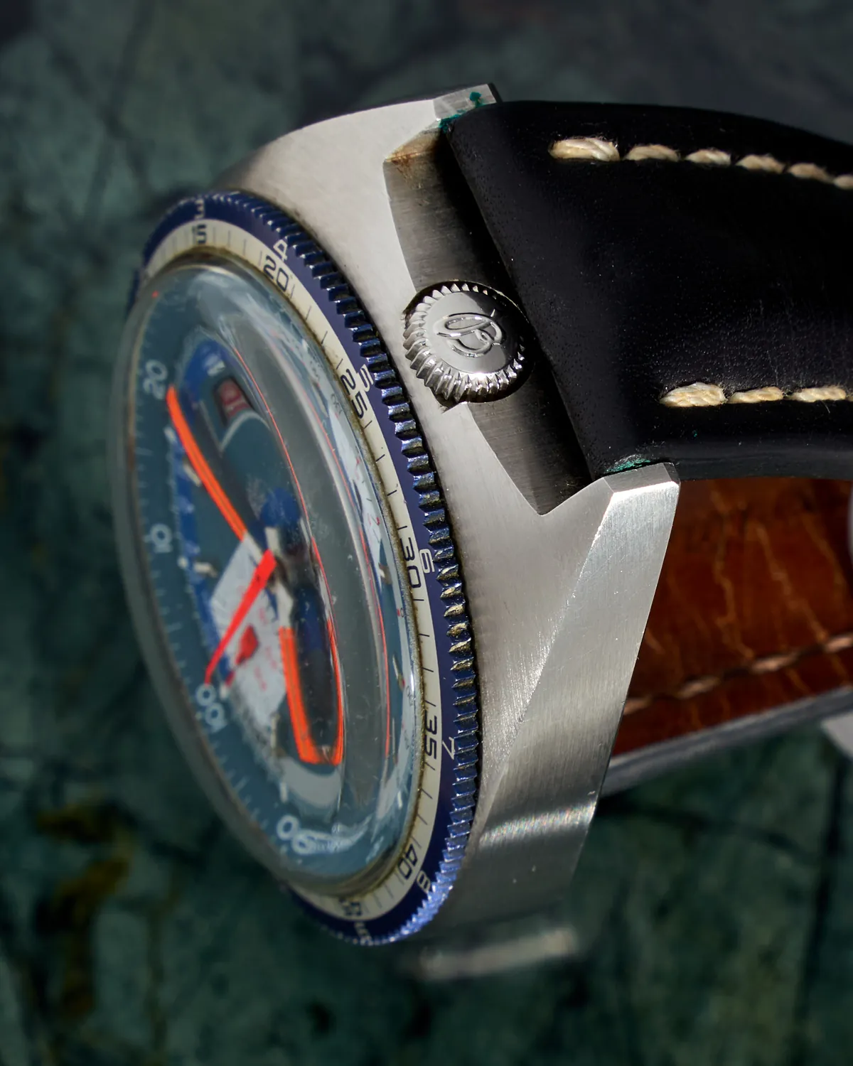 Breitling Chrono-Matic Bullhead Pupitre Blue Dial – 8