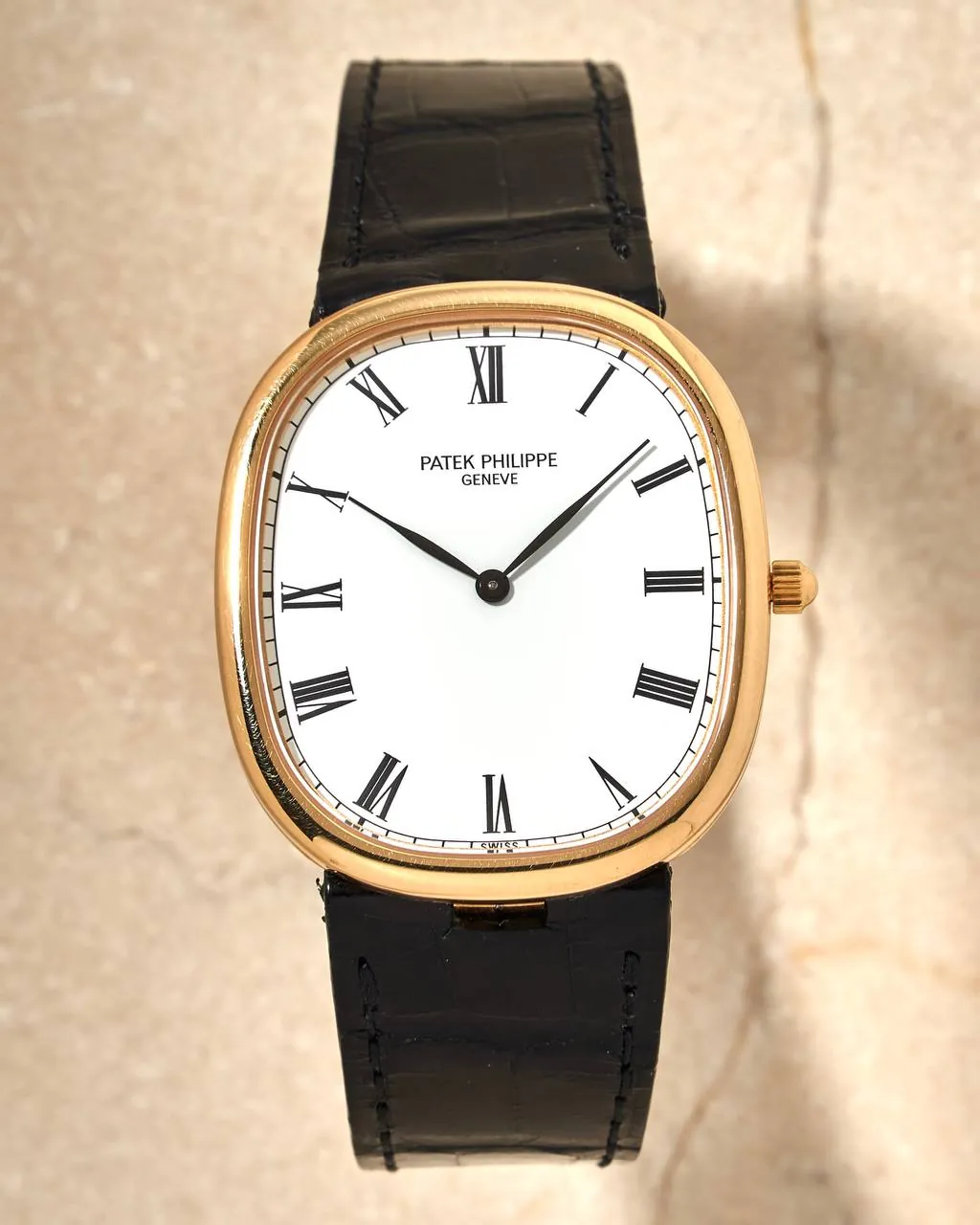 Patek Philippe Golden Ellipse White Romain Dial 3738 – 11