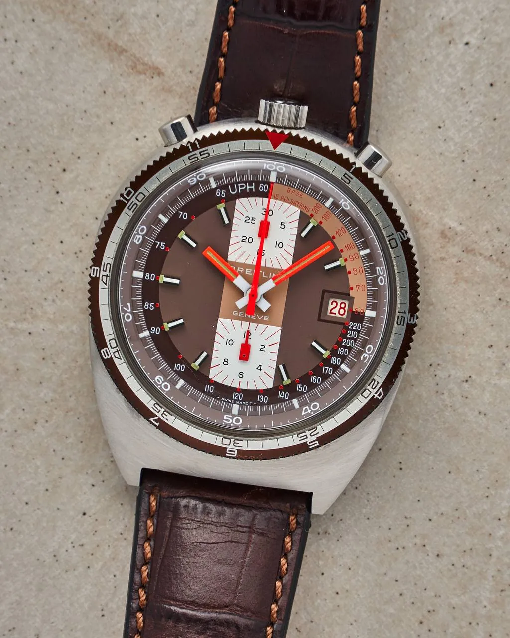 Breitling Chrono-Matic Bullhead Pupitre Chronograph Brown – 4