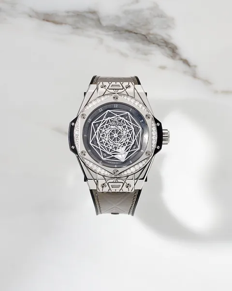 Hublot Big Bang One Click Sang Bleu King Steel Grey Diamonds 39mm