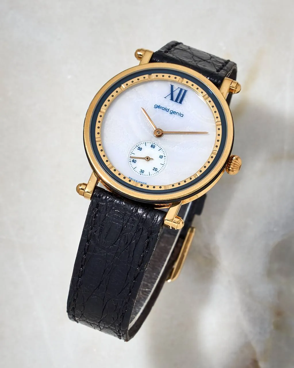 Gérald Genta Gefica Yellow Gold White Onyx – 5