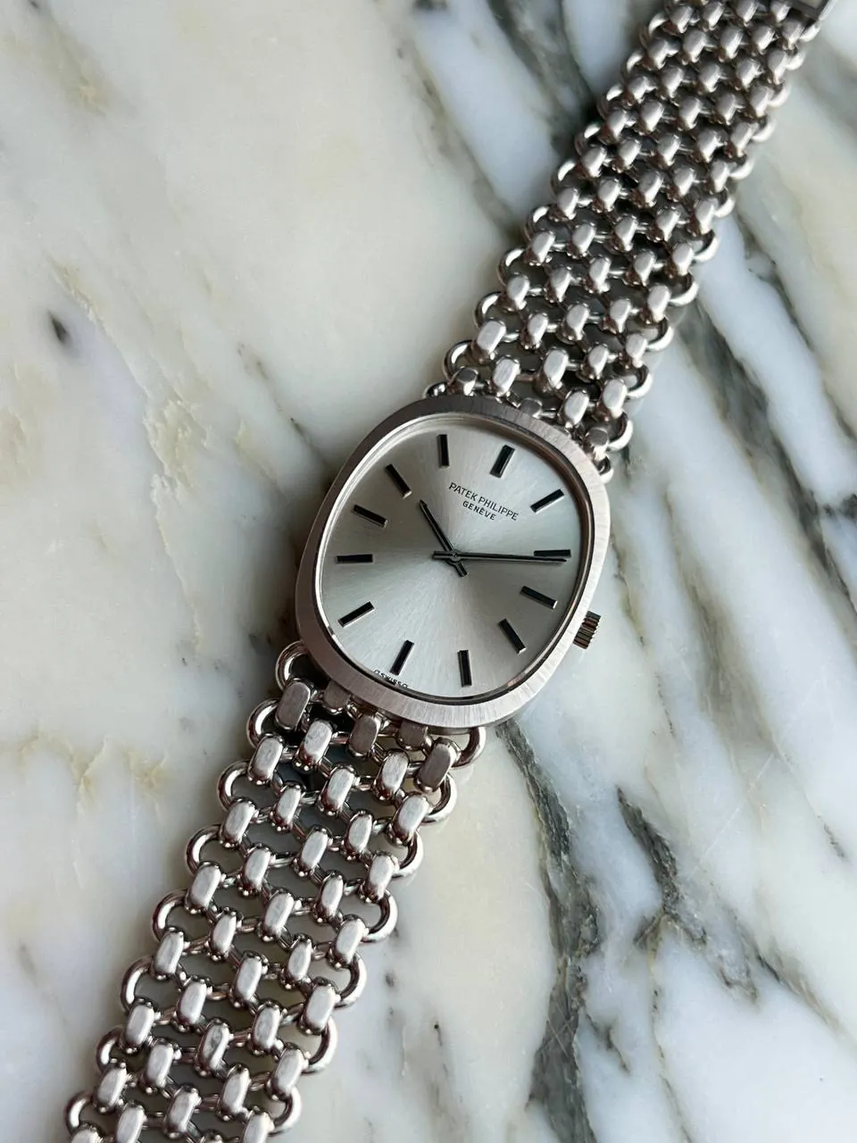 Patek Philippe Golden Ellipse Silver Dial White Gold 3577 – 9