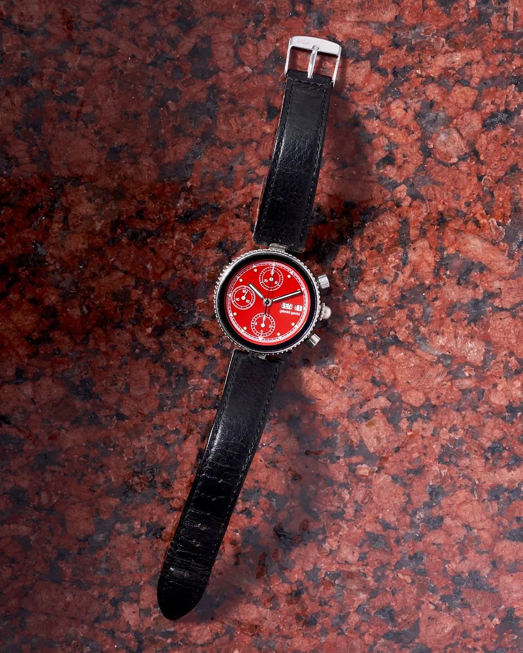 Gerald Genta Gefica Safari Chronograph Red Dial – 5