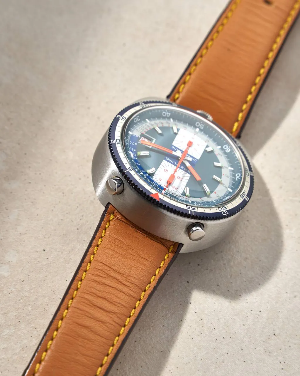 Breitling Chrono-Matic Bullhead Pupitre Blue Dial – 11