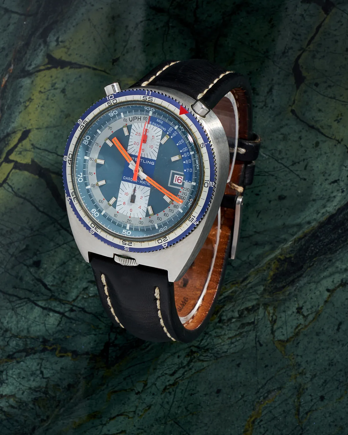 Breitling Chrono-Matic Bullhead Pupitre Blue Dial – 12
