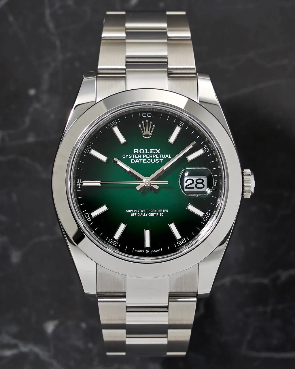 Rolex Oyster Datejust 41mm Green Ombre Dial 126300 2026 Year NEW – 12