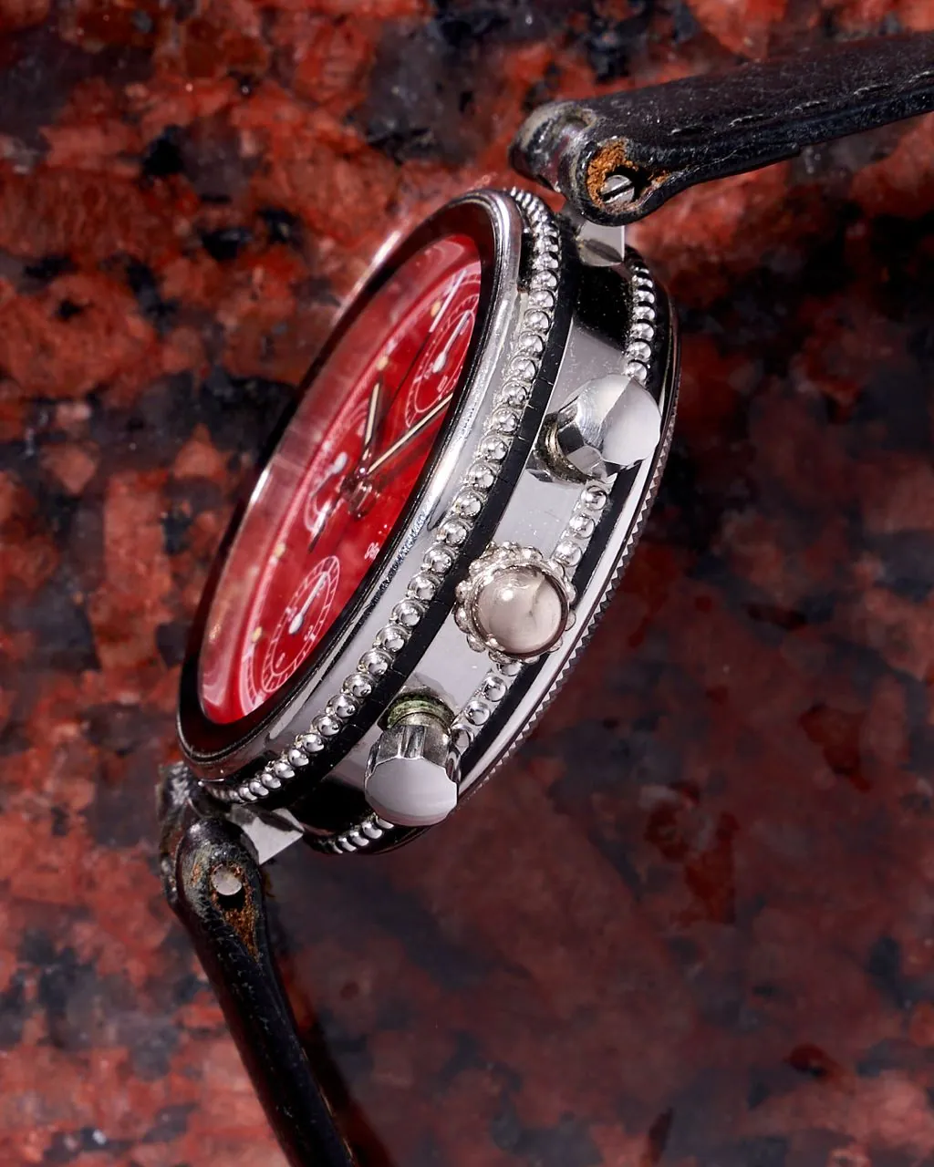 Gerald Genta Gefica Safari Chronograph Red Dial – 9