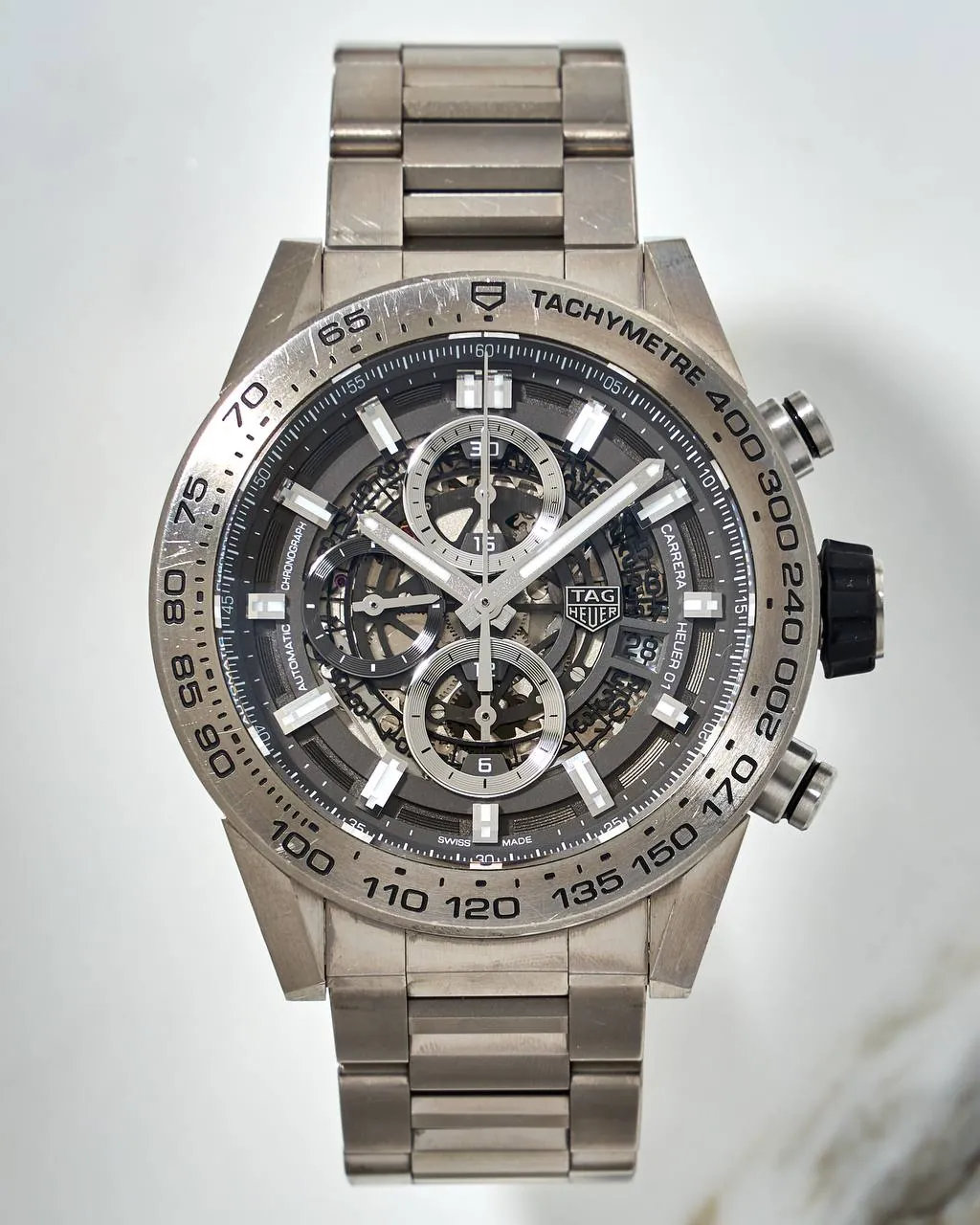 TAG Heuer Carrera Calibre Heuer 01 Grey Phantom Skeleton Titanium – 12