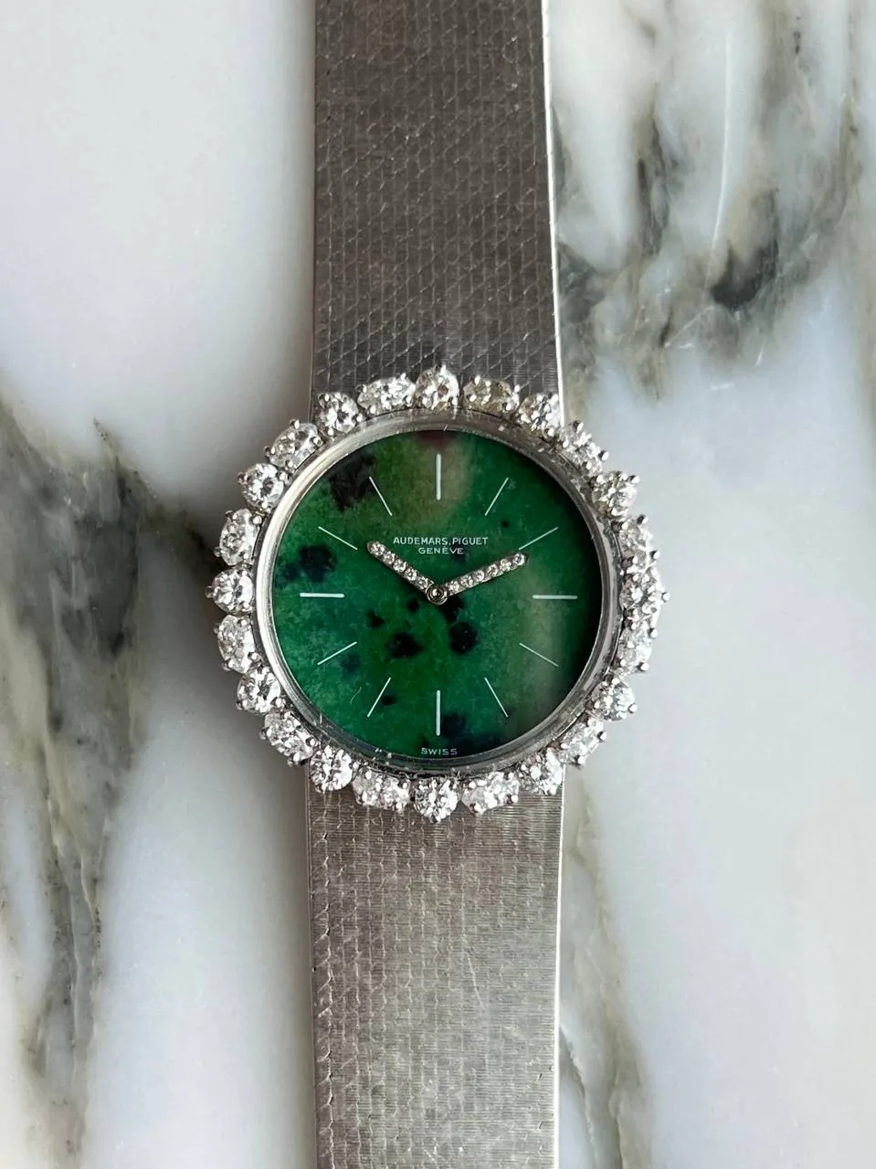 Audemars Piguet Vintage Ladies Diamonds Jade Dial White Gold – 3