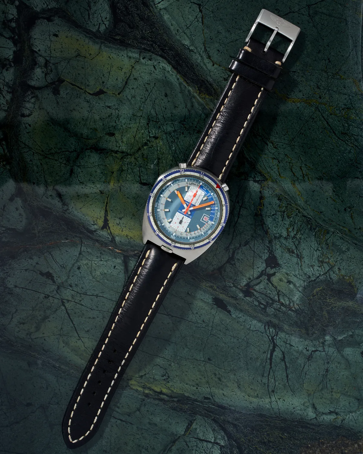 Breitling Chrono-Matic Bullhead Pupitre Blue Dial – 9