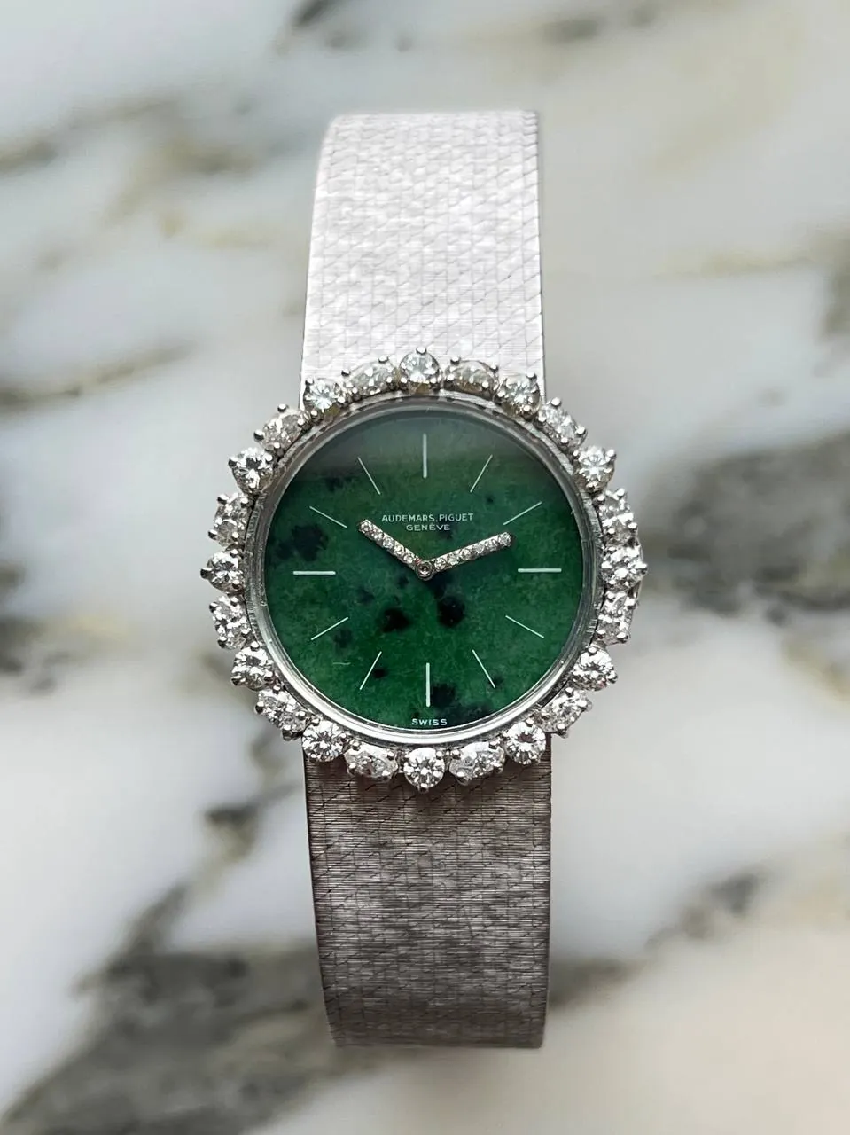 Audemars Piguet Vintage Ladies Diamonds Jade Dial White Gold – 5
