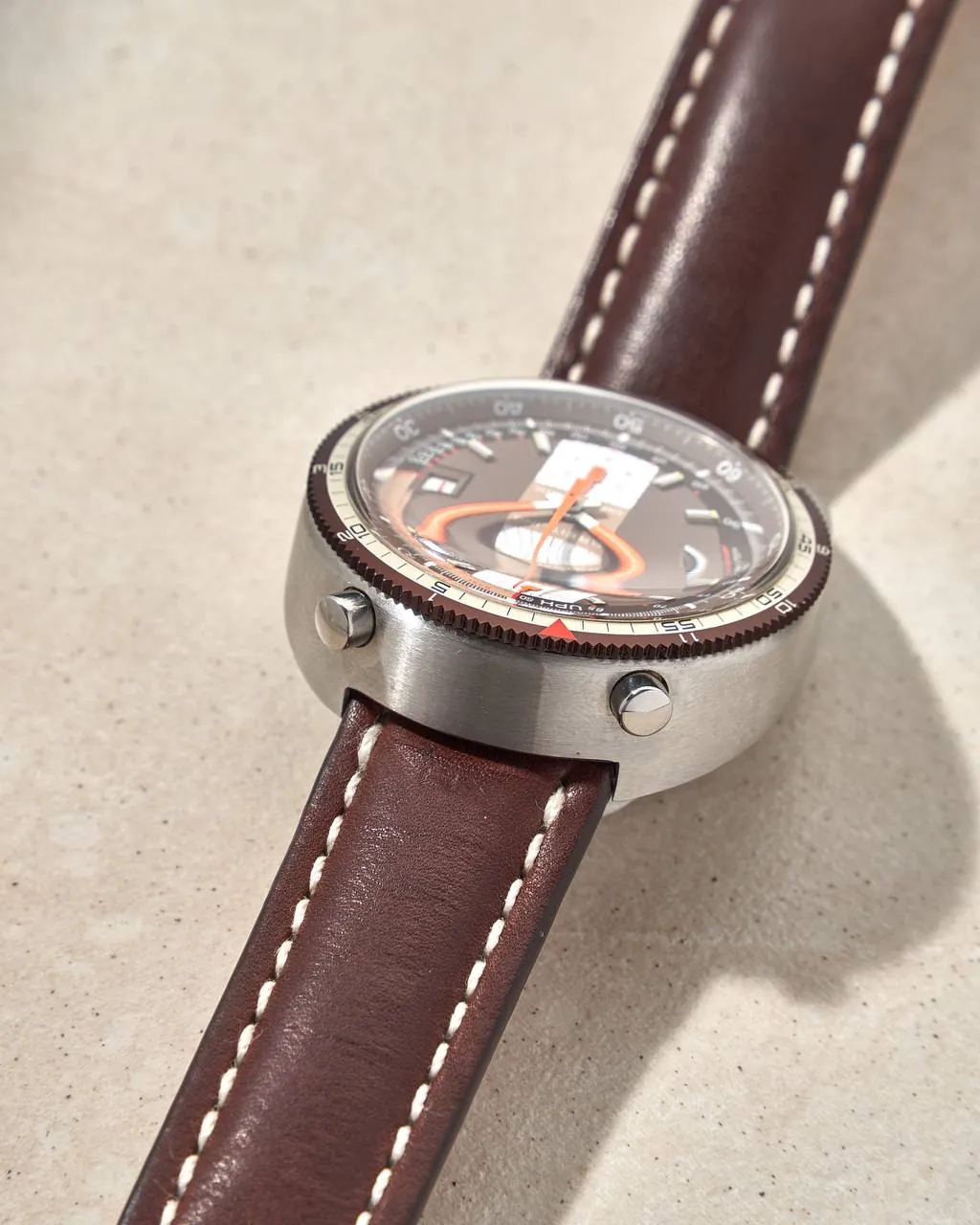 Breitling Chrono-Matic Bullhead Pupitre Brown Dial – 12