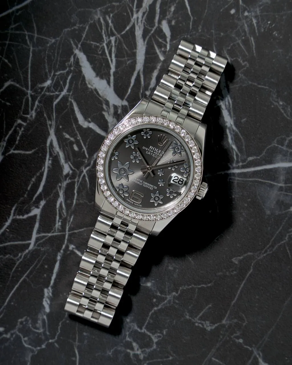 Rolex Datejust 31mm Floral Dial Diamond Bezel 178384 – 8