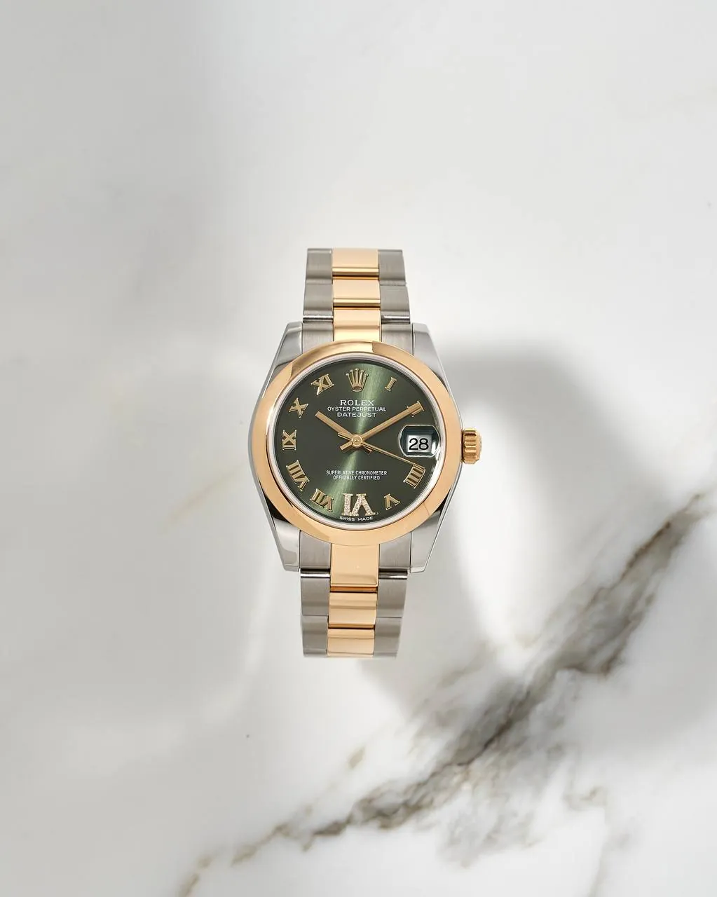 Rolex Datejust Olive Romain Dial 31mm 178243