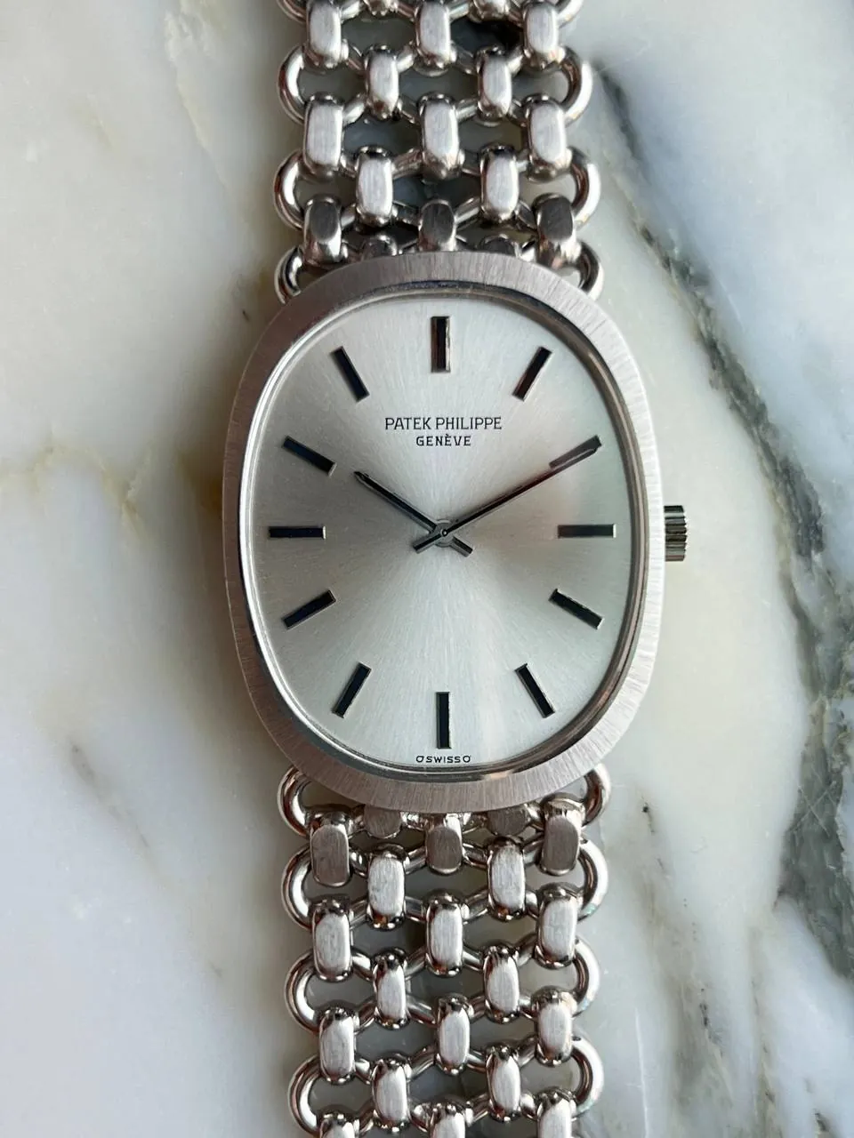 Patek Philippe Golden Ellipse Silver Dial White Gold 3577 – 7