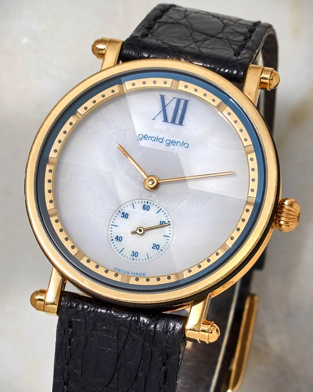 Gérald Genta Gefica Yellow Gold White Onyx – 12