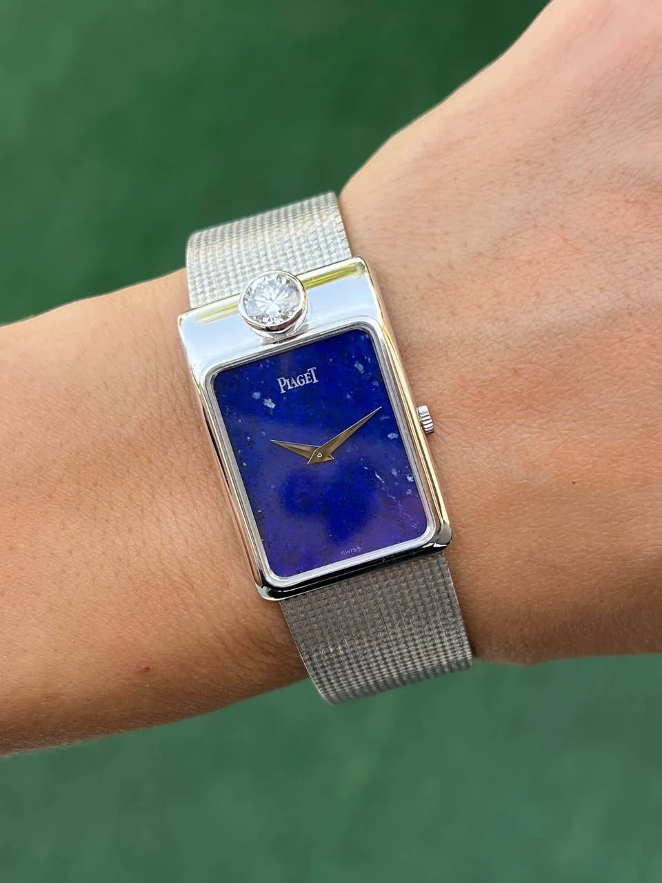 Piaget Rectangular Lapis Lazuli Dial White Gold Diamond LE 92970 – 2