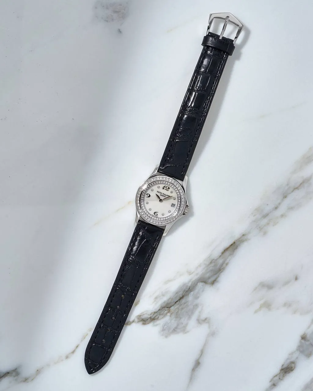 Patek Philippe Lady's Calatrava Diamond MoP Dial White Gold 4906 – 12