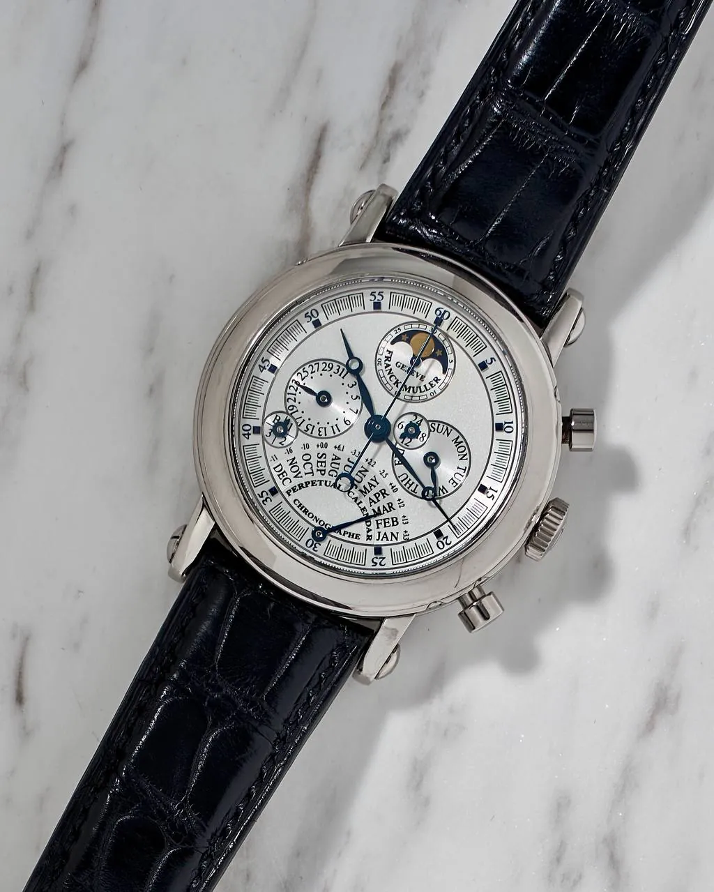 Franck Muller Perpetual Calendar Retrograde Moonphase Chronograph White Gold – 8