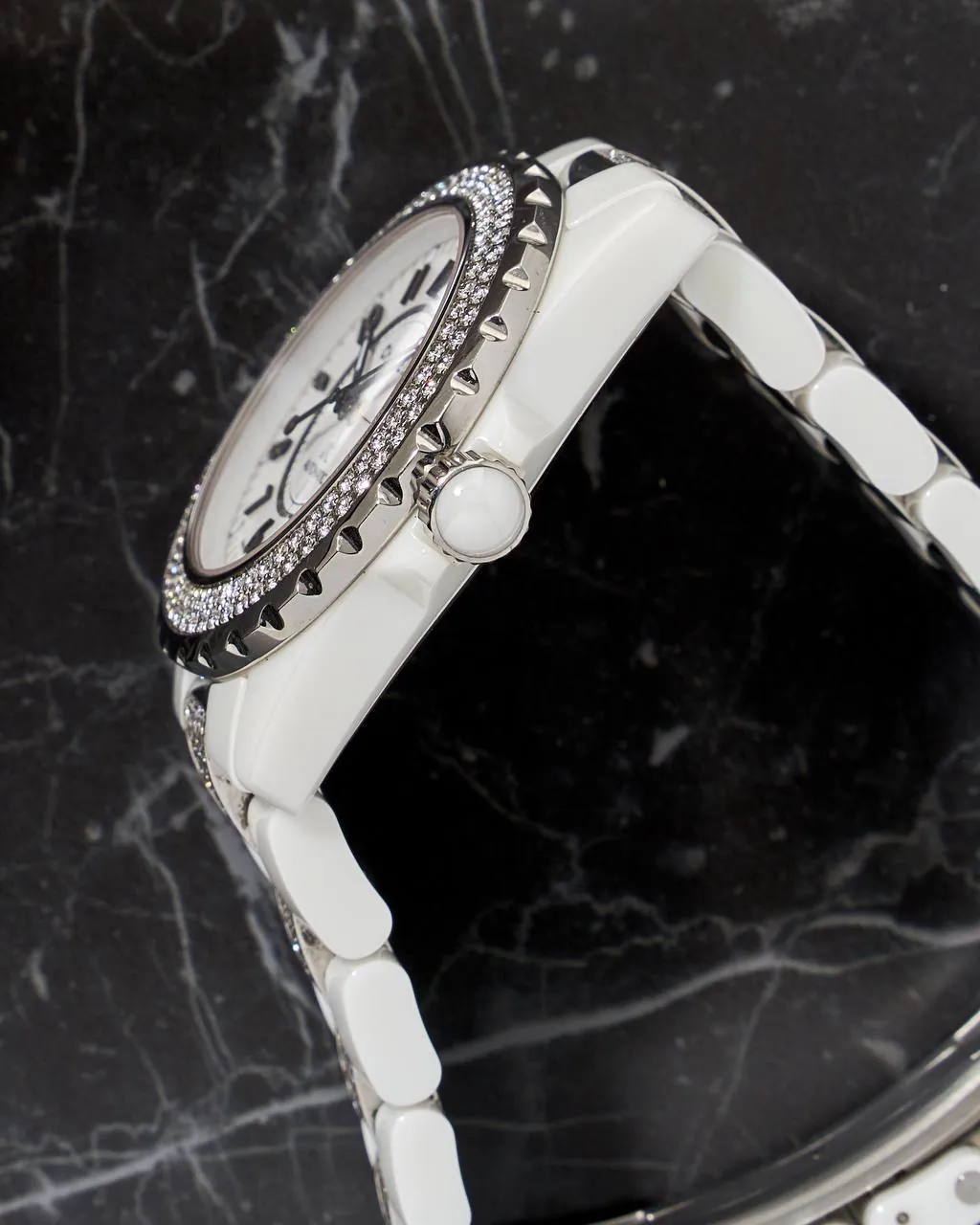 Chanel J12 White Ceramic & Factory Diamonds 38mm – 8