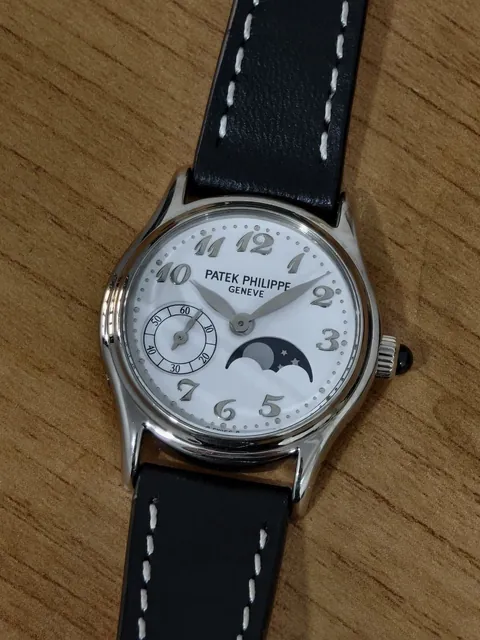 Patek Philippe Lady Calatrava Moonphase White Gold 4856